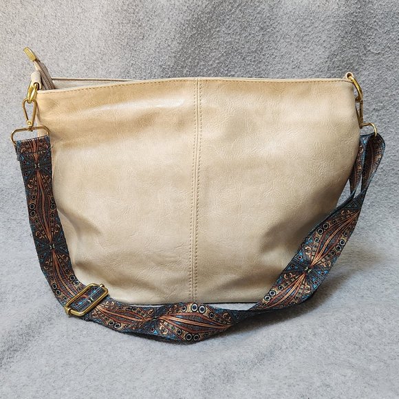 Women's Woven Vegan Leather Bucket Bag - Crossbody With Adjustable Strap, Zipper, & Linen Liner - View #4